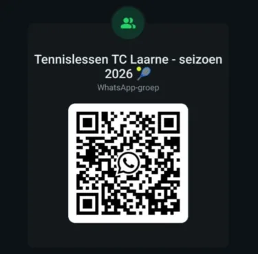 Tennislessen WhatsApp groep